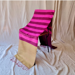 ผ้าพันคอผ้าไหม ขนาด 45x2.1เมตร สีชมพูม่วง รหัส ZC-CT-103114