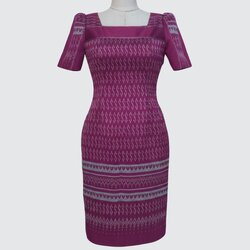 ชุดเดรส ตัดเย็บจากผ้าไหมมัดหมี่ ลายขอพระราชทาน ผ้าไหมแท้100% | ตัดเย็บตามรูปร่าง | เลือกผ้า ส่งไซส์ได้