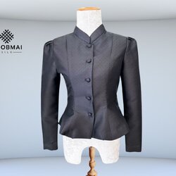 แบบตัด เสื้อผ้าไหม (ไม่รวมผ้า) ตามแบบ รหัส CUT-ST-2411663