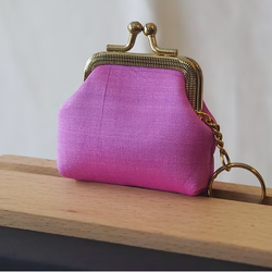 กระเป๋าสตางค์ ใส่เหรียญ ขนาด 7x7x2.5cm. สีชมพู GL-CT-103487