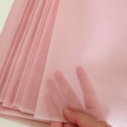 ผ้าไหมแก้ว ไหมแท้ 100% เนื้อโปร่งบางเบา สีชมพูนู้ด ตัดขายตามความยาวหลา รหัส C1-115-15