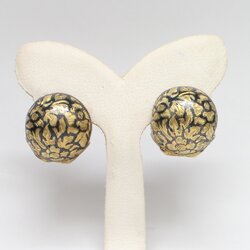 SI476 ต่างหูถมทองลูกงับ เงินแท้ 92.5% นน. 10.58 กรัม