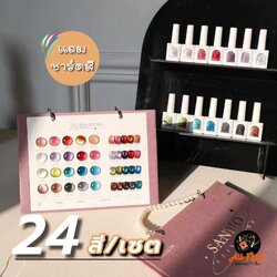 ชุดสีเจลแคทอาย(cat eye) สีเจลลูกแก้ว 15ml 24สี แถมชาร์ตสี!!