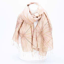 Rukbatik ผ้าคลุมไหล่/ผ้าพันคอ [ลายพลุ] ผ้าไหม สีตามที่ลูกค้าต้องการ