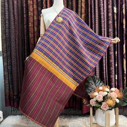 ผ้าขาวม้า ผ้าไหมแท้ ขนาด 60x200cm ขิดลายช้าง สีคละสี รหัส R4E-PS-081688