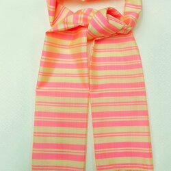 ผ้าพันคอผ้าไหม สไบ ผ้าพันคอไหม ลายสก็อต ผืนเล็ก ขนาด 32x148cm สีชมพู รหัส ZC-002