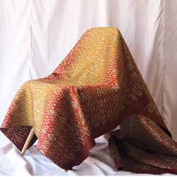 ซิ่น ผ้าไหมมัดหมี่ ไหมแท้ สีส้มทอง เลือกตามขนาด รหัส CISP-CT-102126