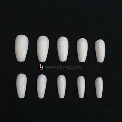 เล็บPVCเต็มเล็บ ทรงคอฟฟิน เกรดเอ สีขุ่น
