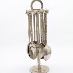 SI298 พวงช้อนเงินแท้สำหรับชงกาแฟ เงินแท้ 92.5% นน. 256.2 กรัม