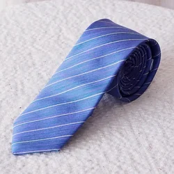 เนคไทผ้าไหมลายริ้วขั้นสายฝน ขนาดกว้าง 2.5นิ้ว สีม่วงเขียว รหัส NE-CT-102850