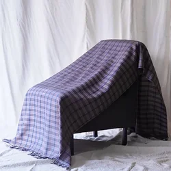 ผ้าคลุมไหล่ผ้าไหม ผืนใหญ่ มัดย้อม มีชายครุย ขนาด 100x210ซม. สีเทาออกกรม รหัส ZYH-CT-102632