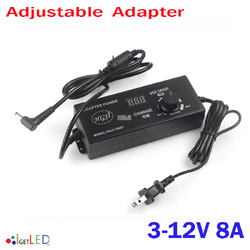 อะแดปเตอร์ ปรับค่าได้ 3-12V 8A หัวแจ๊ก 5.5x2.5mm Adjustable Power Adapter Supply