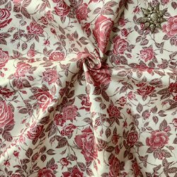 ผ้าไหมพิมพ์ลาย เนื้อเรียบ (ราคาต่อหลา) สีคละสี รหัส A4-AA-01086711