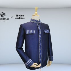 แบบตัด สูทชาย ผ้าไหม chobmai x SBone รหัส CUT-SB0401661