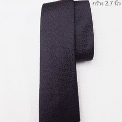 เนคไทผ้าไหมยกดอก ขนาดกว้าง 2.7นิ้ว สีดำ รหัส NC-ST-NC-290
