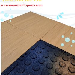 โรงงานผลิต พื้นยาง พื้นฟิตเนส EPDM ลายไม้ หนา20mm สินค้าไทย