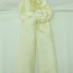 ผ้าพันคอ ผ้าไหมยกดอก ขนาด 30x140 ซม.พื้นสีครีมเหลือง รหัส ZYA-112