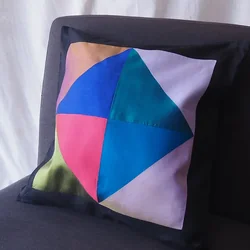 หมอนผ้าไหมพิมพ์ลาย ถอดปลอกได้ ขนาด 40x40ซม.คละสี รหัส GL-G-CT-102925