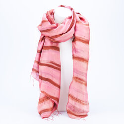 Rukbatik ผ้าคลุมไหล่/ผ้าพันคอ [ลายเส้นล้านนา] ผ้าไหม สีตามที่ลูกค้าต้องการ