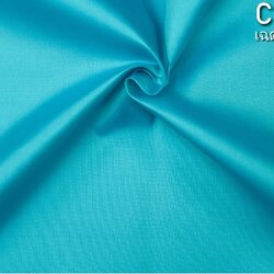 ผ้าไหมสีพื้น เนื้อเรียบ ไหมแท้ 2เส้น เฉดสีฟ้าเทอร์ควอยซ์ (ราคาต่อหลา) รหัส C-20165