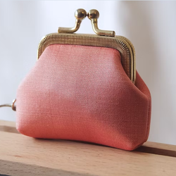 กระเป๋าสตางค์ ใส่เหรียญ ขนาด 7x7x2.5cm. สีชมพูเทา GL-CT-103474