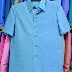 เสื้อซาฟารี คอปก ลูกแก้ว ทรง DT-043