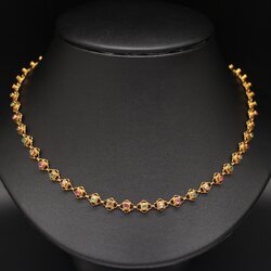 NL25110 สร้อยคอสามสีรอบเส้น ทองแท้ 90% นน.รวม 26.8 กรัม ยาว 24 นิ้ว