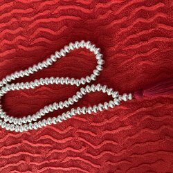 เครื่องประดับเงินแท้ สร้อยประเกือมเกลี้ยง 108 เม็ด