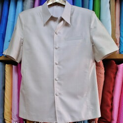 เสื้อซาฟารี คอปก ลูกแก้ว ทรง DT-054