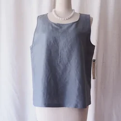 เสื้อผ้าไหมแขนกุด เฉดสีเท่าเข้ม รหัส TOP-102828