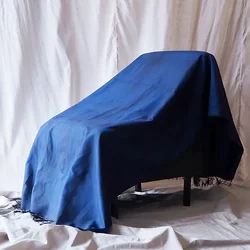 ผ้าคลุมไหล่ผ้าไหม ผืนใหญ่ มัดย้อม มีชายครุย ขนาด 100x190ซม. สีน้ำเงิน รหัส ZYH-CT-102610