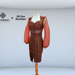 แบบตัดชุด สูทหญิง ผ้าไหม chobmai x SBone รหัส CUT-SB04016631