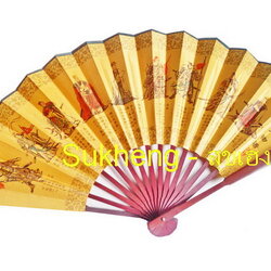 พัดจีนพับลายขุนพลสามก็ก