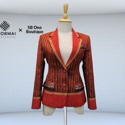 แบบตัด สูทหญิง ผ้าไหม chobmai x SBone รหัส CUT-SB04016639