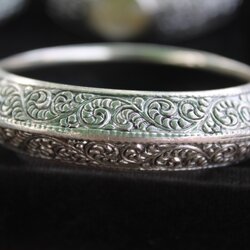 เครื่องประดับเงินแท้ กำไลเงิน ลายไทยฉลุ