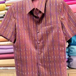 เสื้อผ้าไหมลายโฮล สีแดง Size SS อก36 ทรง DR-ST0301661