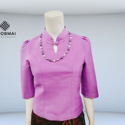 แบบตัด เสื้อผ้าไหม (ไม่รวมผ้า) ตามแบบ รหัส CUT-PT-1027663