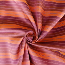 ผ้าไหม ลายริ้ว ไหมแท้ multicolor ลายขาวม้า สีส้ม ตัดขายเป็นเมตร รหัส MC-76-P4582