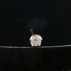 ER25143 ต่างหูเพชรเม็ดเดี่ยว 10 ตังส์ 1 ข้าง ทองแท้ 18k นน.รวม 0.7 กรัม