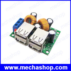 ดีซี คอนเวอร์เตอร์ ตัวแปลงไฟDCเป็นDC USB 4 ช่อง Step-down Power Supply Module New DC 12V 24V 40V to 5V 5A