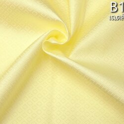 ผ้าไหมยกดอก ลายลูกแก้วสองชั้น สีพื้น ไหมแท้ สีเหลืองอ่อน (ราคาต่อหลา) รหัส B1-0297
