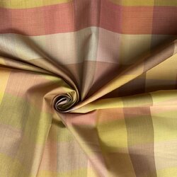 ผ้าไหม ลายร้อยสี ไหมแท้ multicolor สีโทนอุ่น ขายตามความยาวเมตร รหัส MC-76-P4126