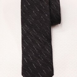 เนคไทผ้าไหม ลายพื้นเมือง ลายโฮล ขนาดกว้าง 3.5นิ้ว สีดำ ND-ST-ND-113