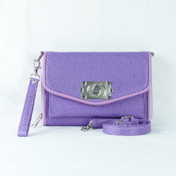 กระเป๋าถือไหมแท้ทรงคลัทช์ พร้อมสายสะพาย ขนาด 15x20ซม.สีม่วง รหัส GO-TT-060568161