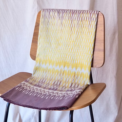 ซิ่น ผ้าไหมมัดหมี่ ไหมบ้าน ขนาด 1x2หลา พื้นสีม่วงเหลือง รหัส CISP-CT-0612686