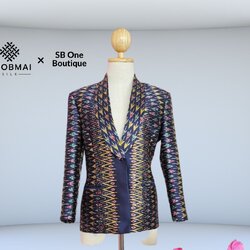แบบตัด สูทหญิง ผ้าไหม chobmai x SBone รหัส CUT-SB04016619