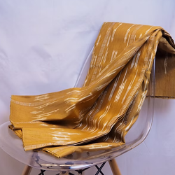 ซิ่น ผ้าไหมมัดหมี่ ผ้าไหมพื้นเมือง พื้นสีเหลืองทอง เลือกตามขนาด รหัส CISP-CT-100474