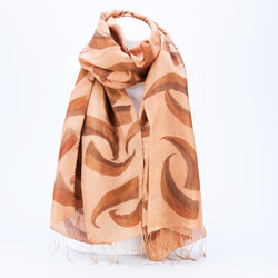 Rukbatik ผ้าคลุมไหล่/ผ้าพันคอ [ลายเมฆ จินตภาพ] ผ้าไหม สีตามที่ลูกค้าต้องการ