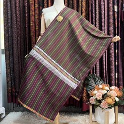 ผ้าขาวม้า ผ้าไหมแท้ ขนาด 60x200cm ขิดลายช้าง สีคละสี รหัส R4E-PS-081689