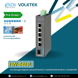 IEN-8415L Volktek Lite Managed Gigabit Industrial Switch 5 x 10/100/1000 RJ45 & 1 x FX/GbE SFP